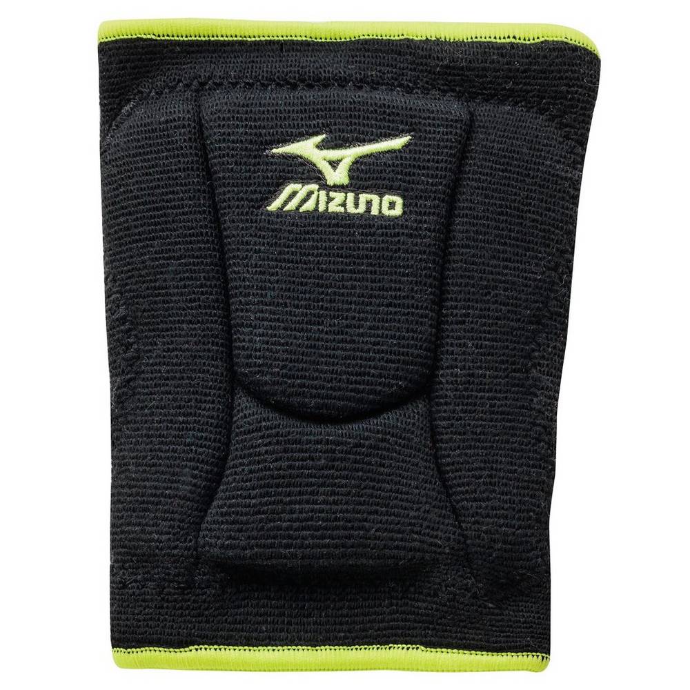 Mizuno Men's LR6 Highlighter Volleyball Knee Pads Black/Lemon (480119-PSO)